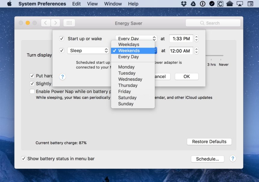 How to Schedule Your Mac to Start Up, Sleep or Shut Down