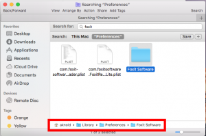 foxit reader for mac left right key