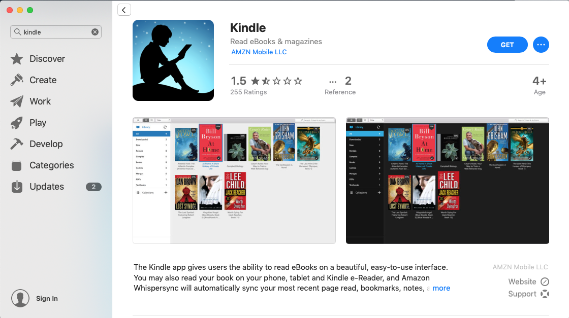 kindle for mac os x 10.10.5