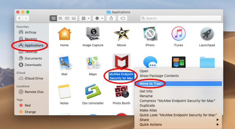 mcafee endpoint security for mac catalina